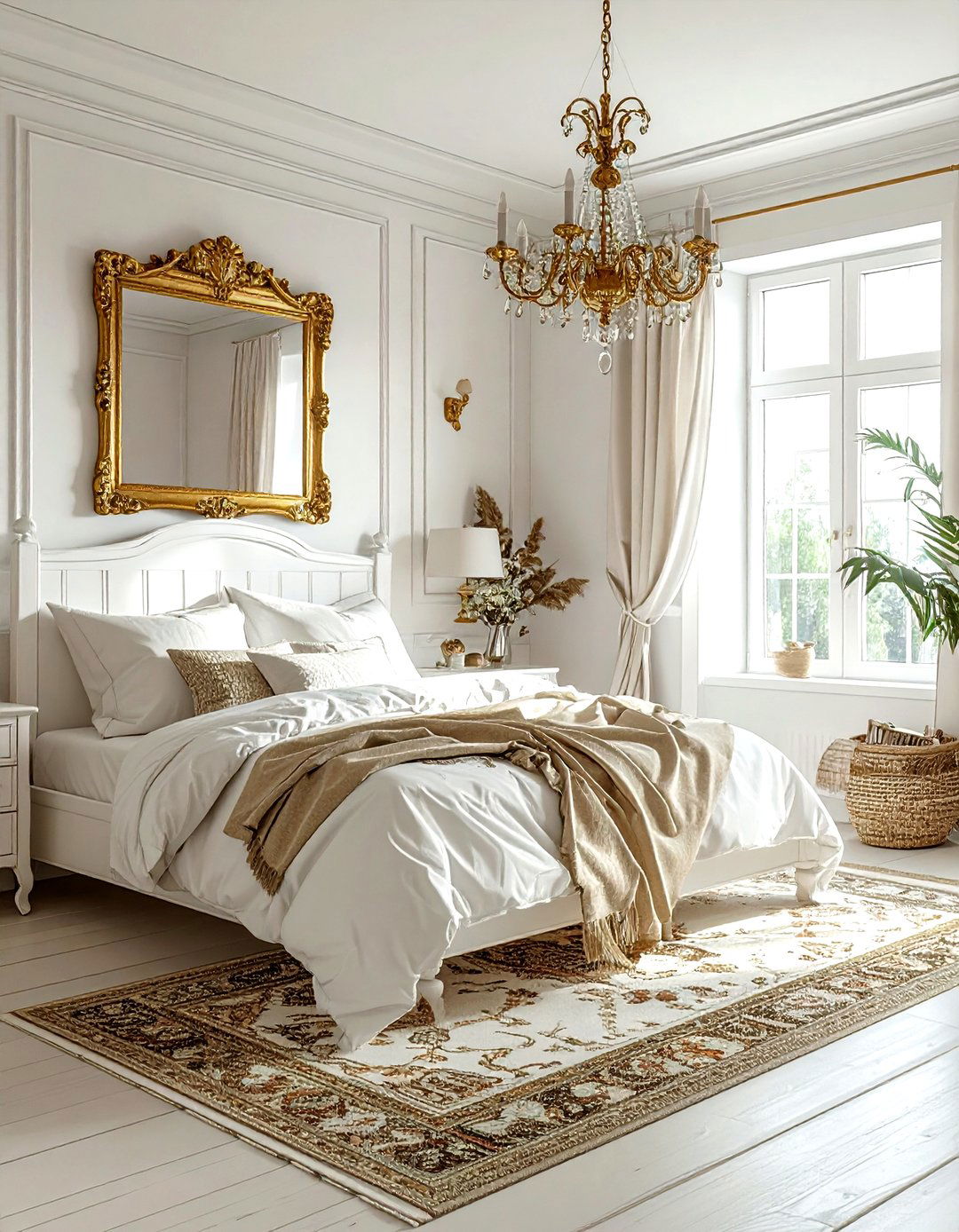 French country gold bedroom - 30 gold bedroom ideas