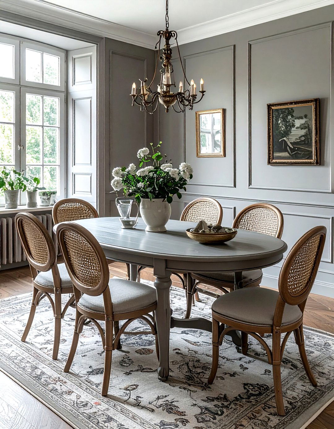 French country grey dining room - 30 grey dining room furniture ideas