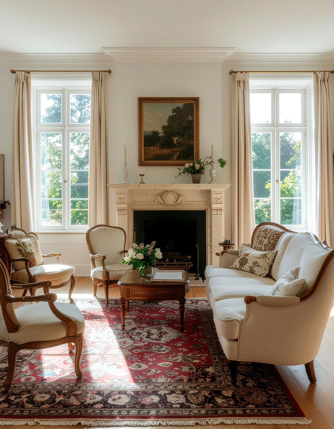 French country living room - 30 off-white living room ideas