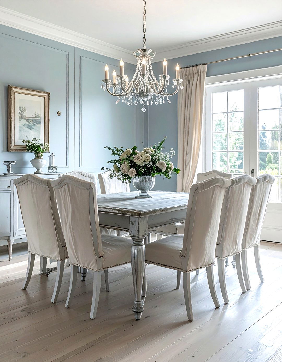 French country silver dining room - 30 silver accent dining room ideas