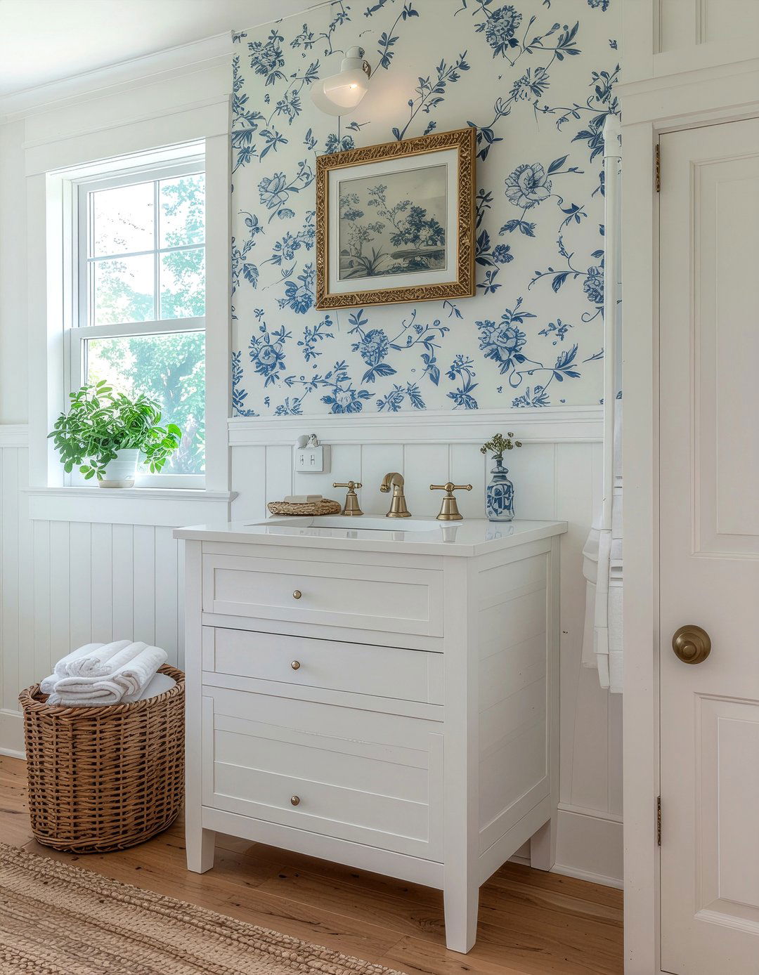 French country wallpaper - 30 French bathroom ideas