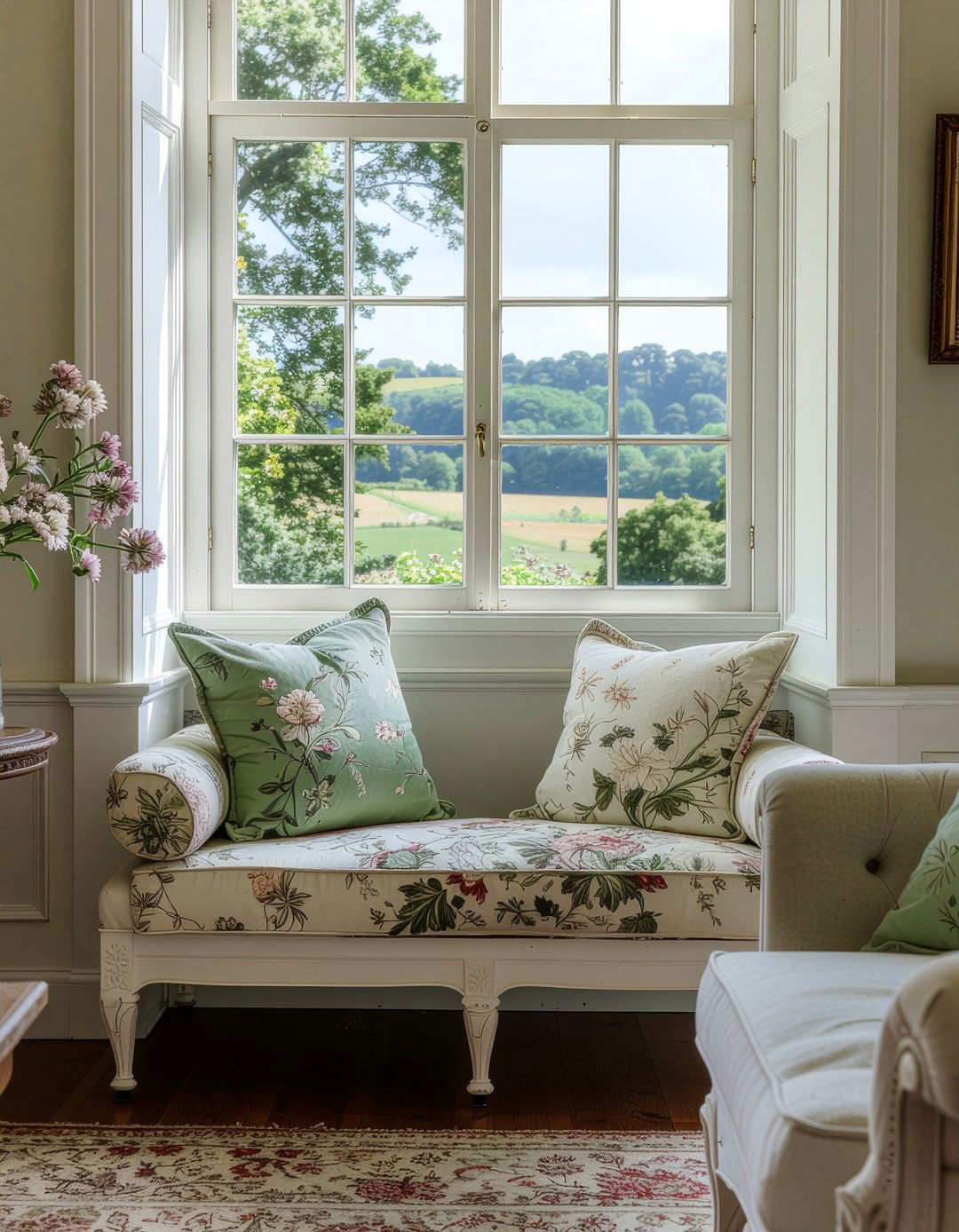 French country window seat - 30 living room window bench ideas
