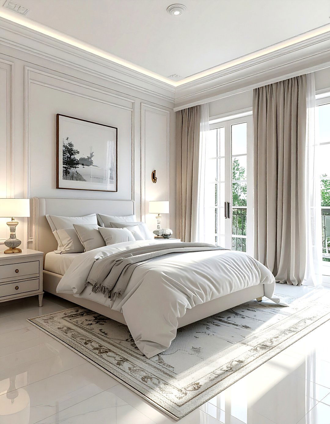 French door bedroom - 30 bright bedroom ideas