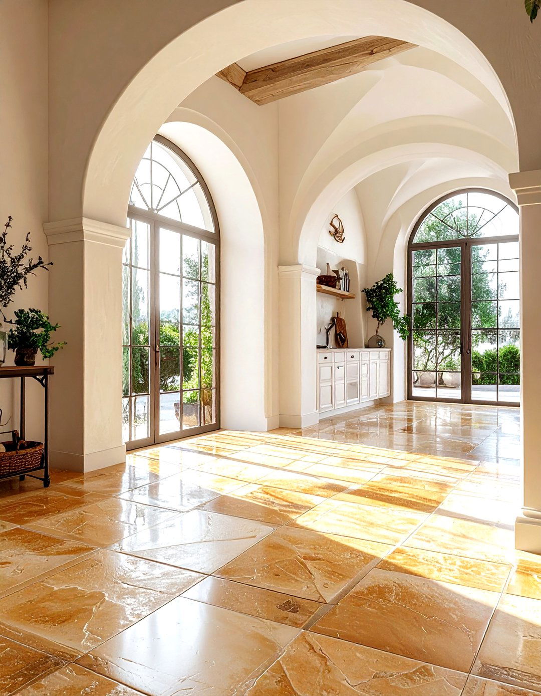 French limestone kitchen floor - 30 limestone floor kitchen ideas