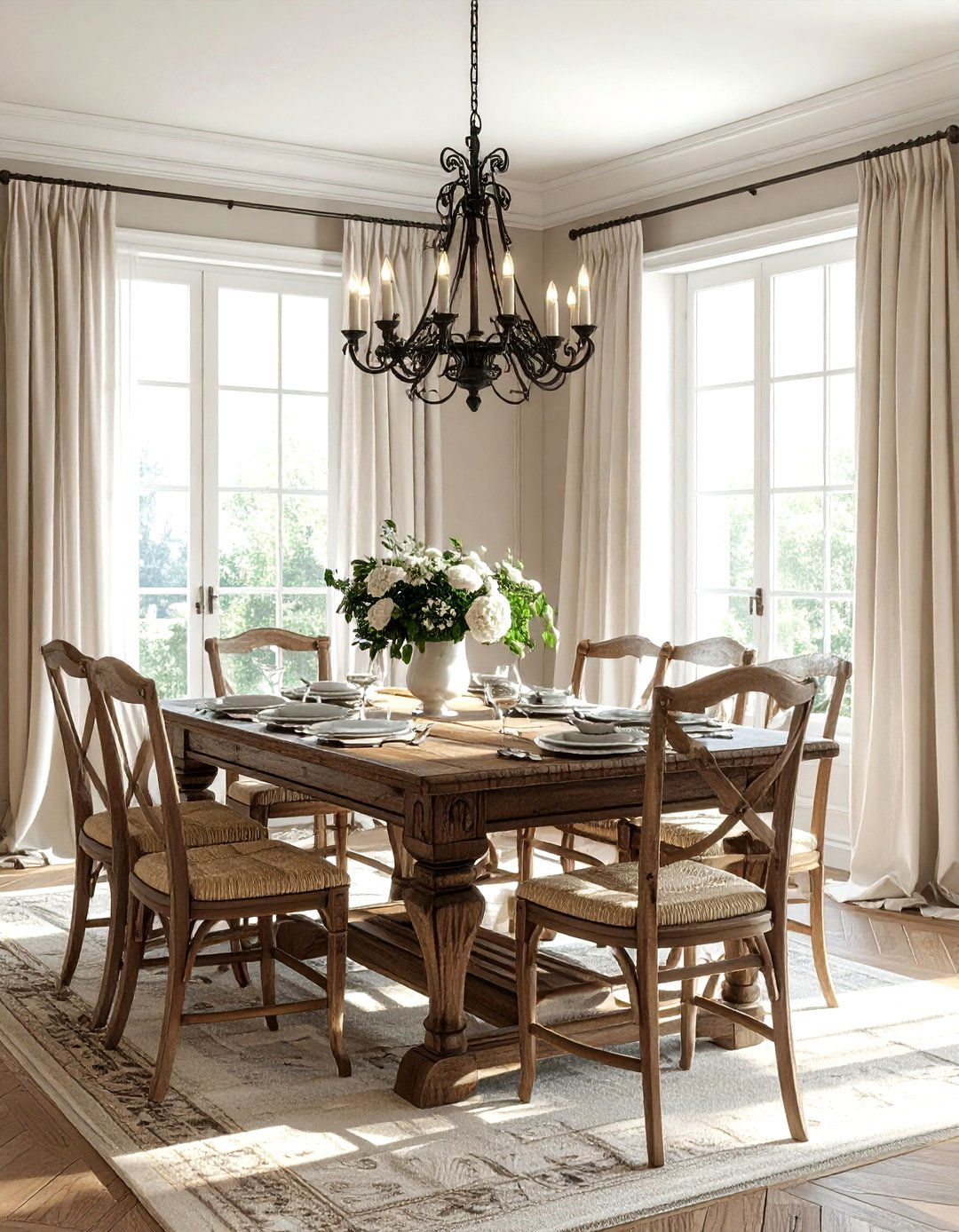French provincial dining room - 30 sumptuous dining room ideas