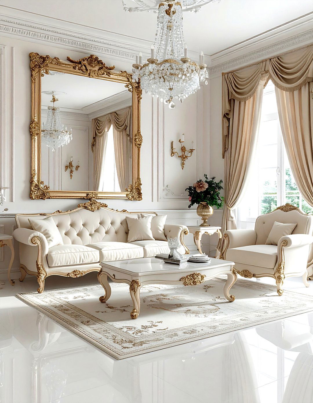 French provincial living room - 30 high-end living room ideas