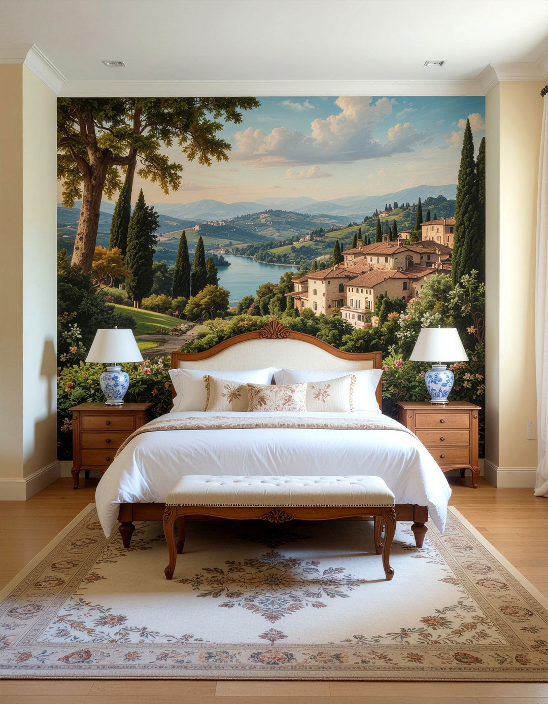 Fresco wall mural - 30 Italian bedroom ideas