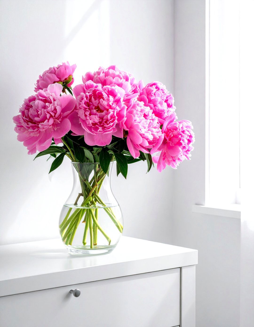 Fresh Flower Arrangement - 30 chest of drawers decor ideas