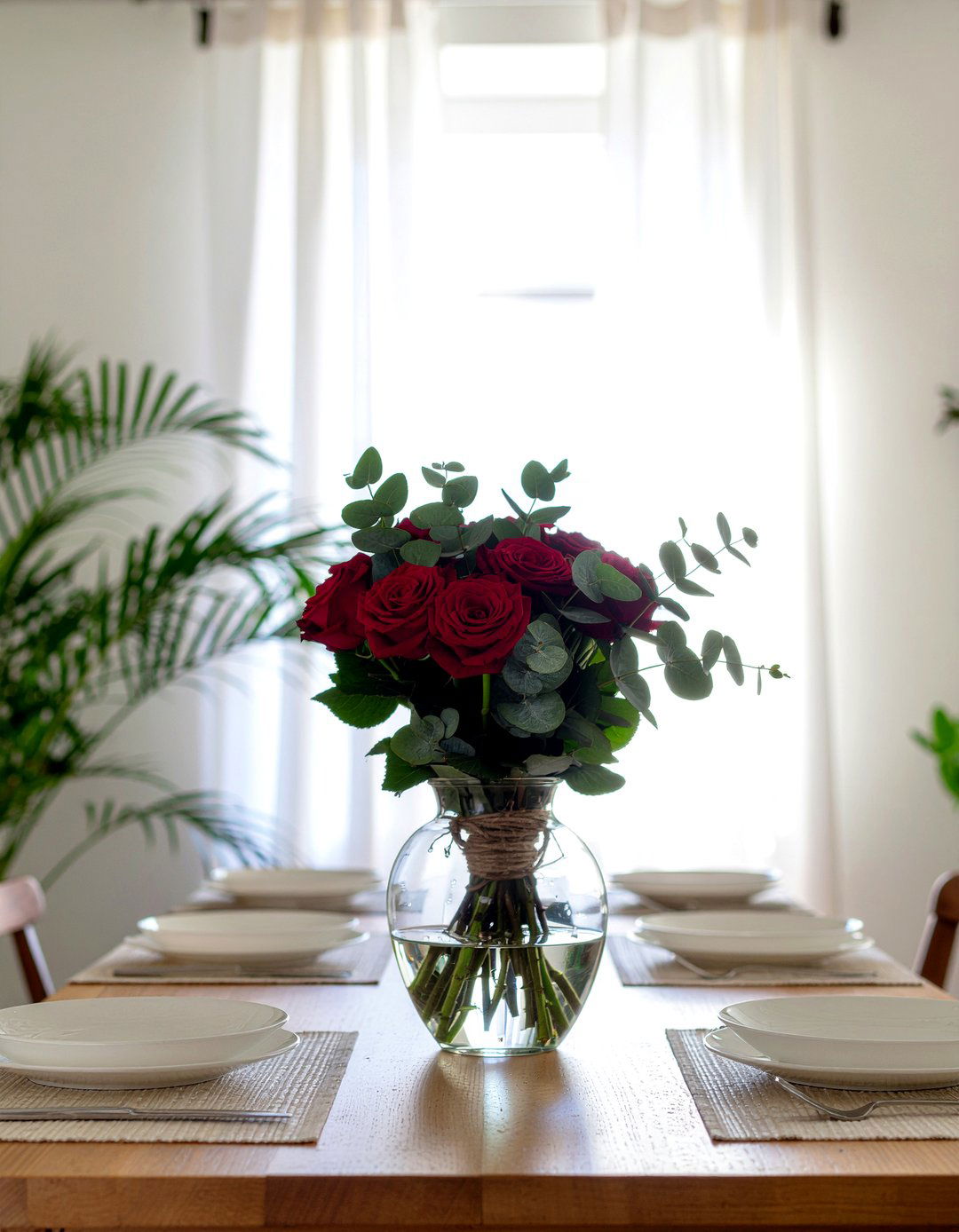 Fresh Flower Arrangement - 30 romantic dining room ideas