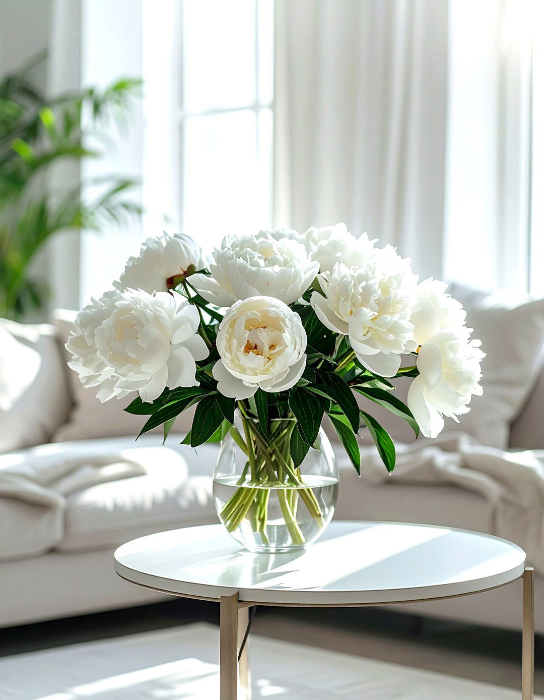 Fresh flower arrangement - 30 coffee table decor ideas
