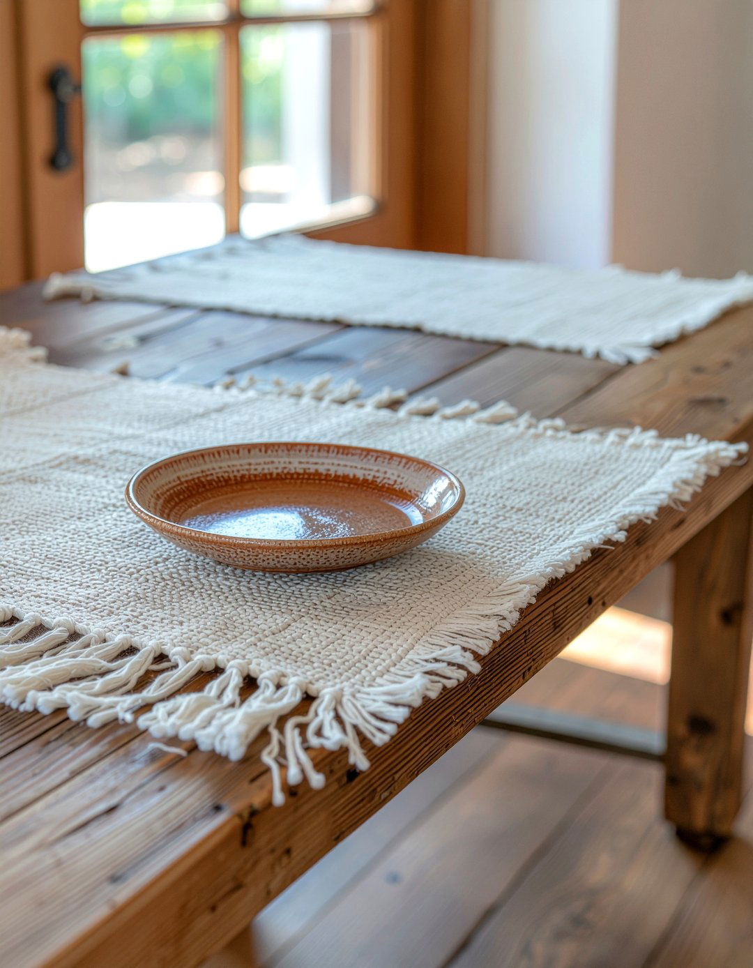 Fringe cotton placemat - 30 placemat dining ideas