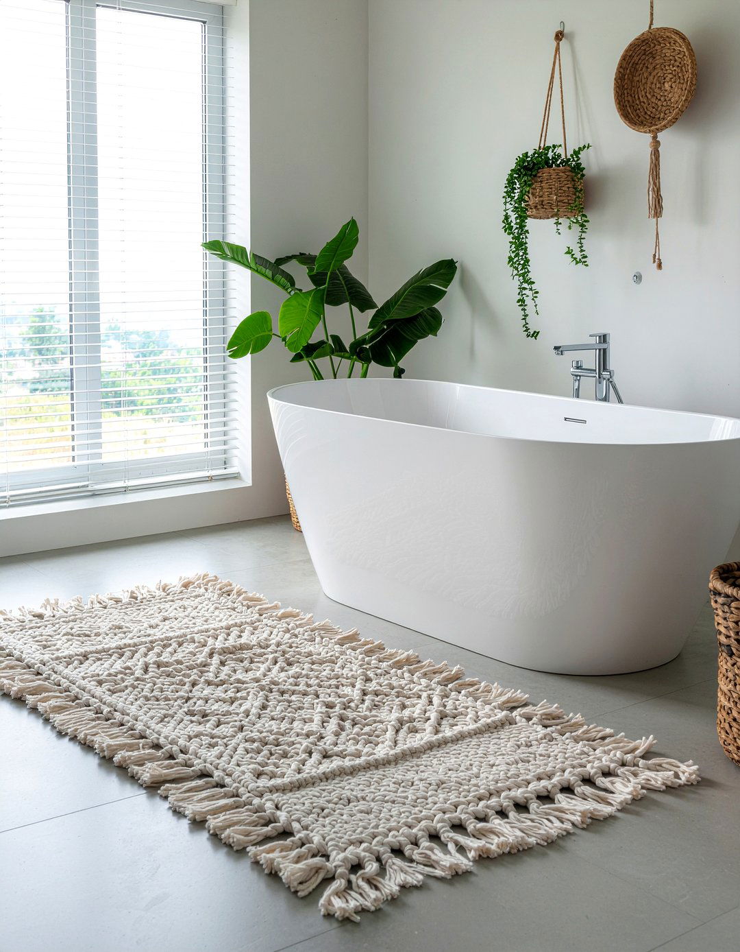 Fringed Bath Rug - 30 bathroom rug ideas