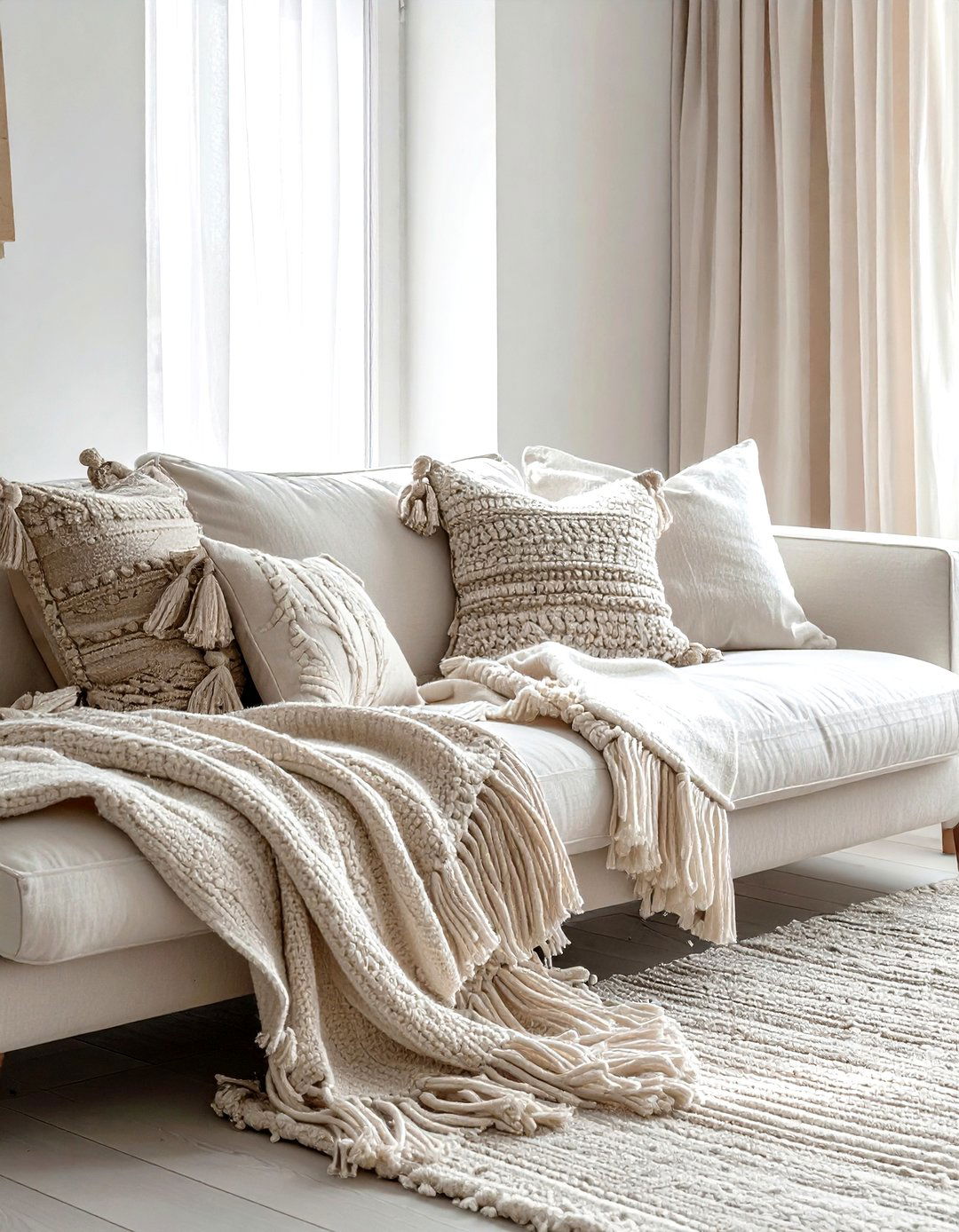 Fringed Textile Layering - 30 bohemian home decor ideas