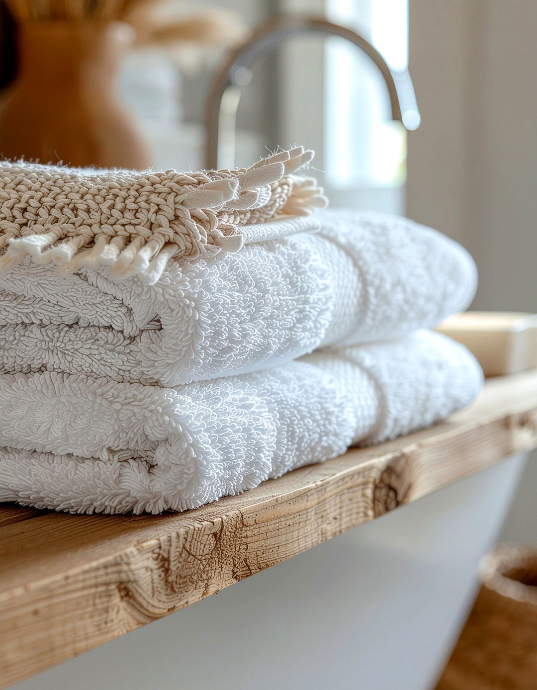 Fringed hammam towels - 30 luxury bath towel ideas