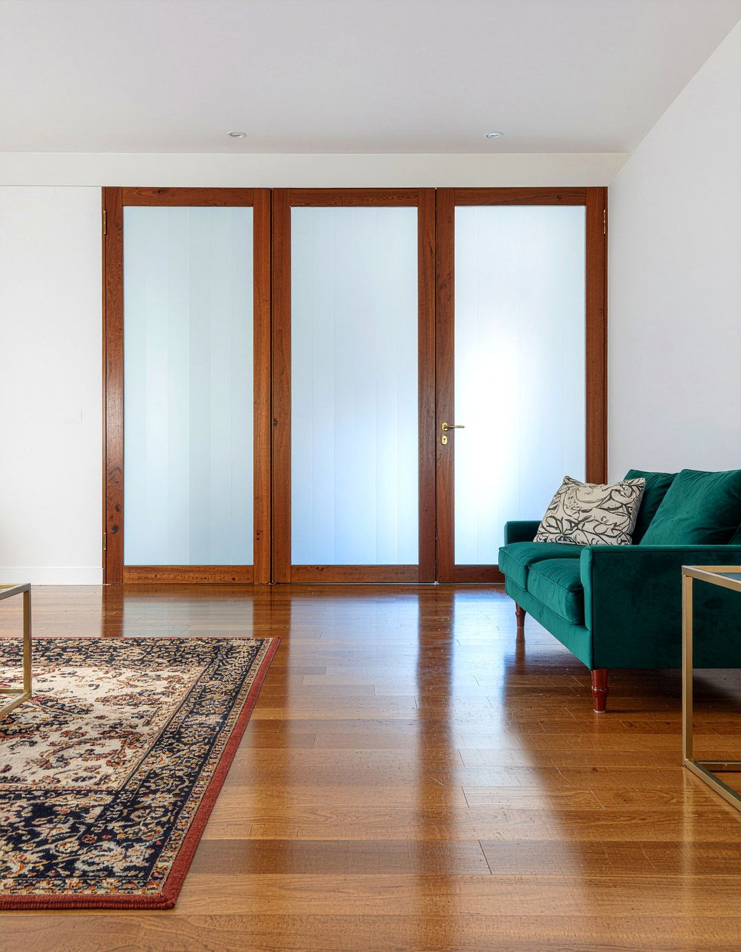 Frosted Fluted Glass Door - 30 living room door designs