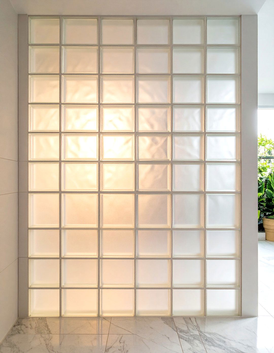 Frosted Glass Blocks - 30 bathroom window treatment ideas