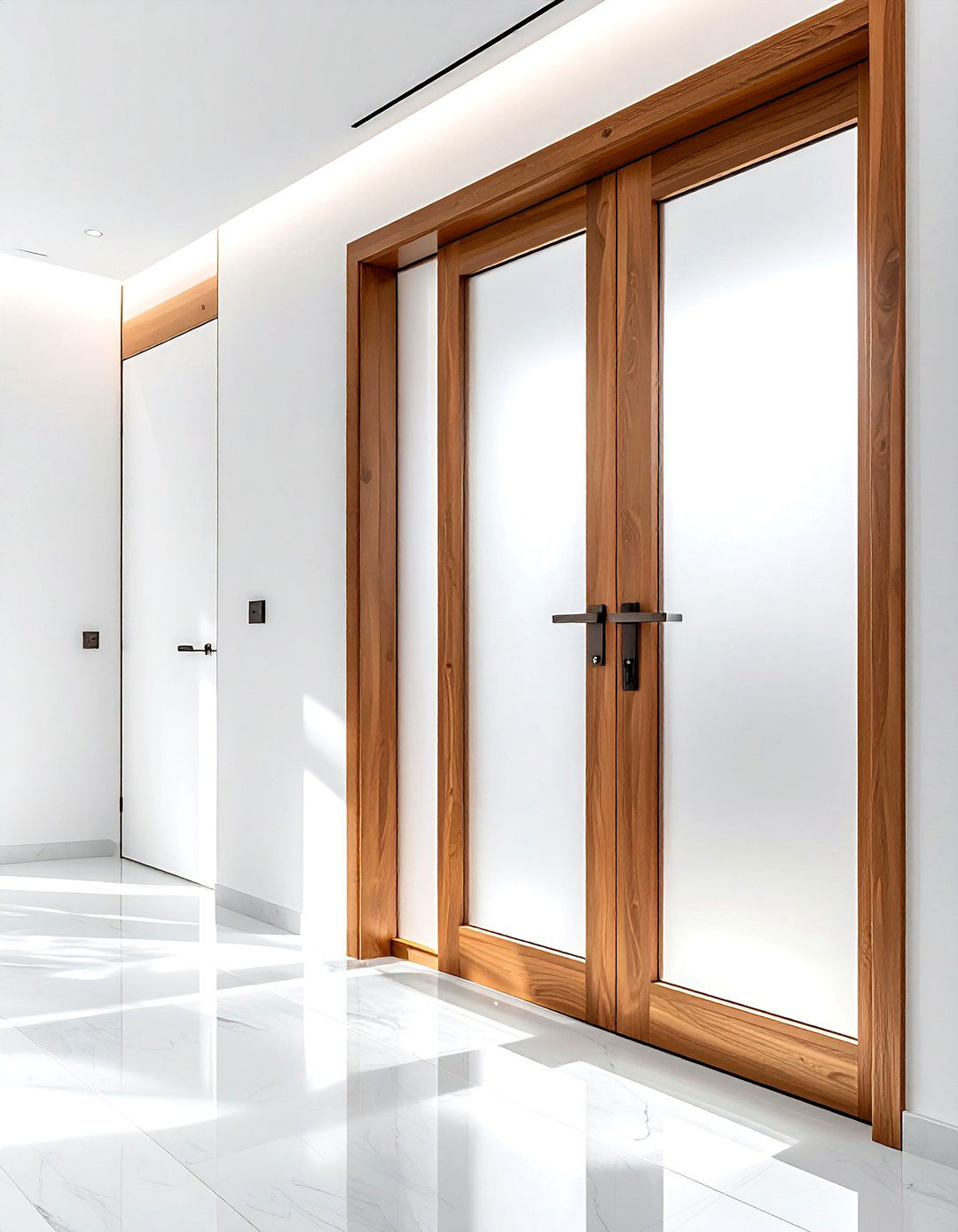 Frosted Glass Door - 30 glass decor ideas