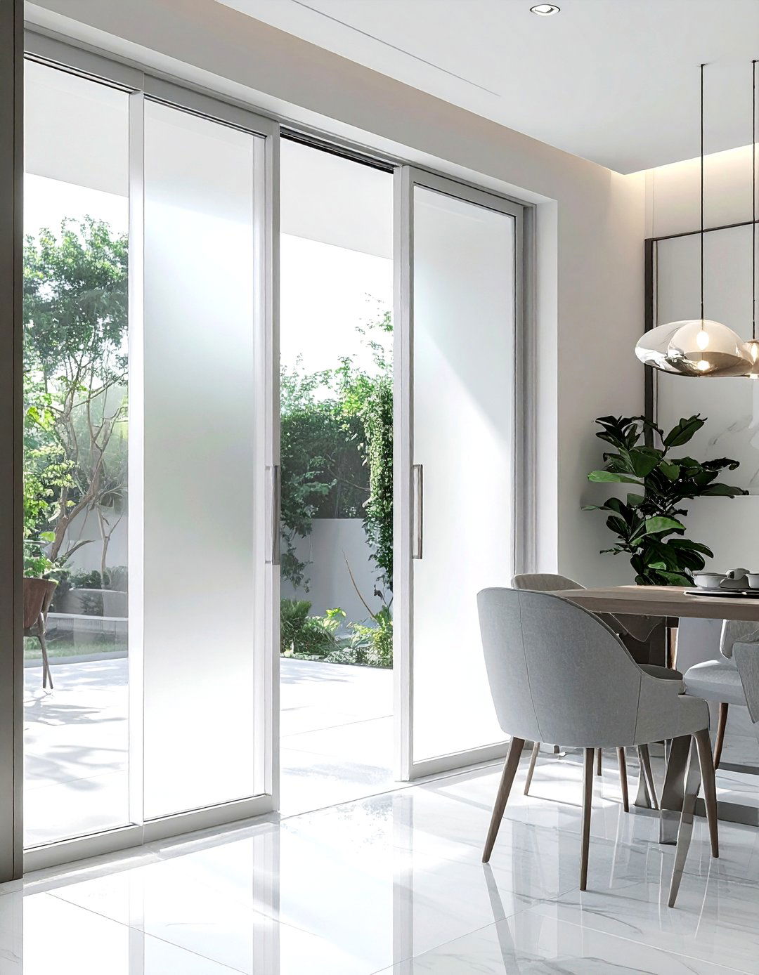 Frosted Glass Doors - 30 dining room door ideas