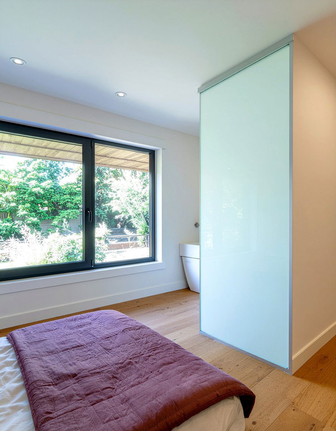 Frosted Glass Screen - 30 bedroom screen ideas