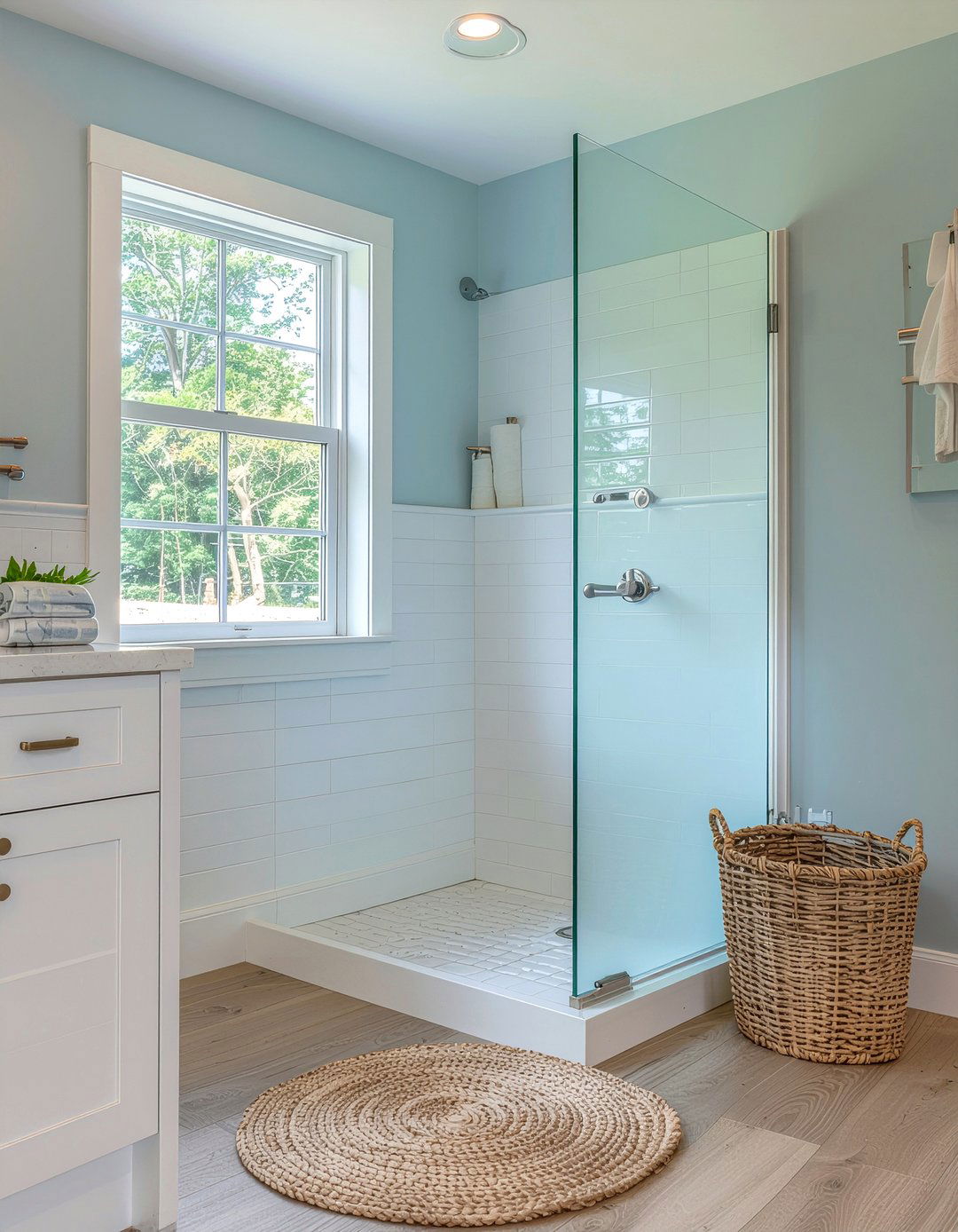 Frosted Glass Shower Door - 30 bathroom glass door ideas