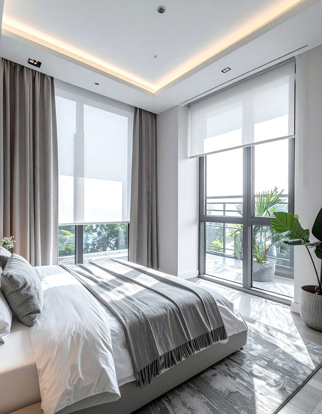 Frosted Glass Window - 30 bedroom natural lighting ideas