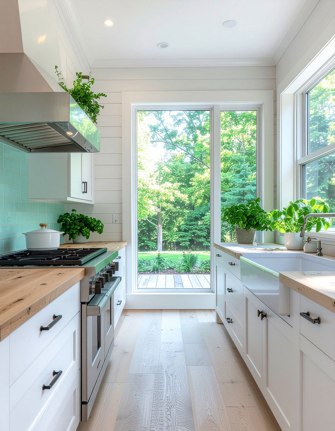 Frosted Mint Glass Tile - 30 glass tile kitchen backsplash ideas