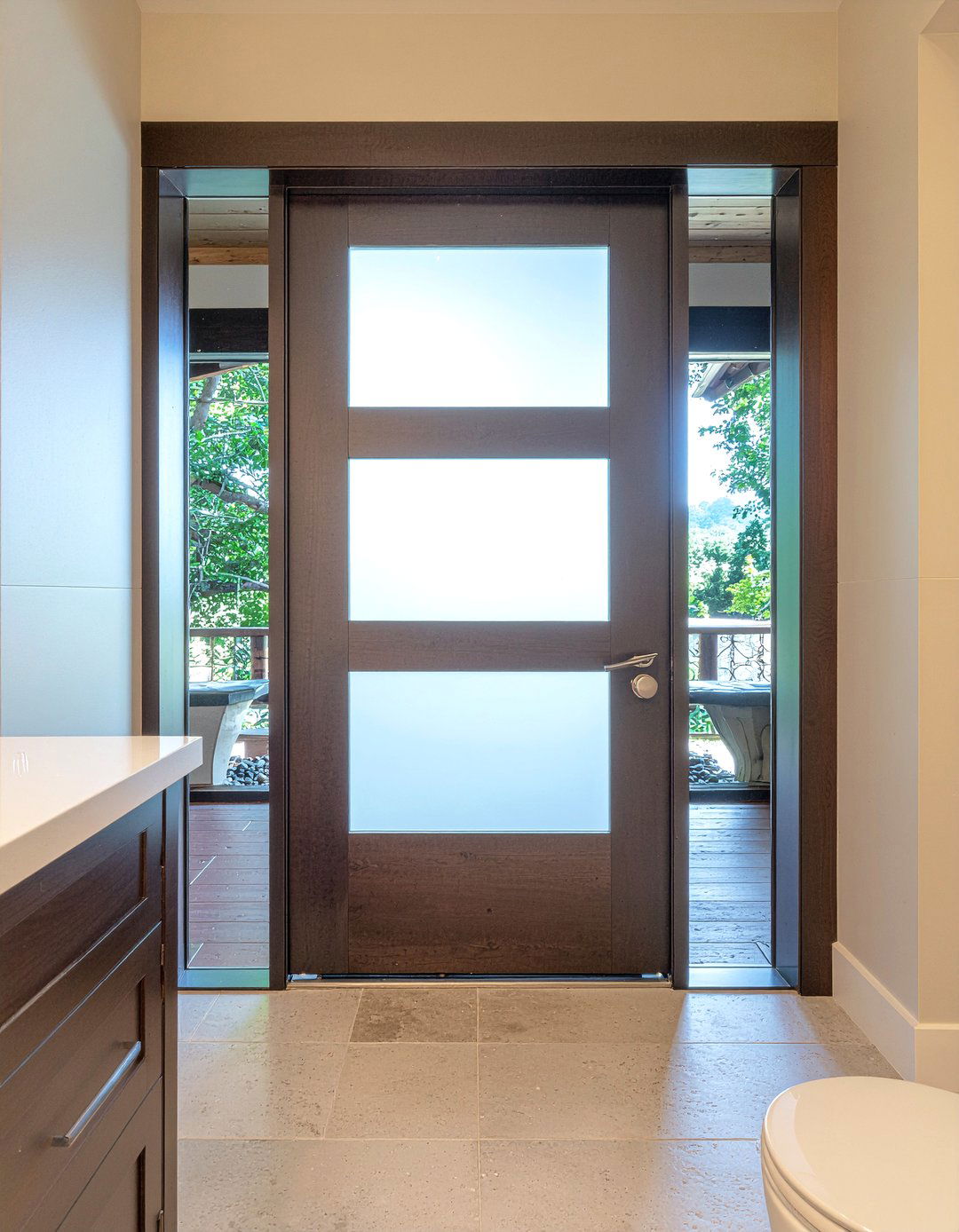 Frosted Panel Bathroom Door - 30 bathroom door ideas