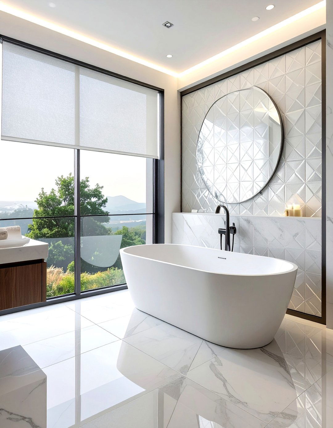 Frosted Window Film - 30 bathroom window treatment ideas