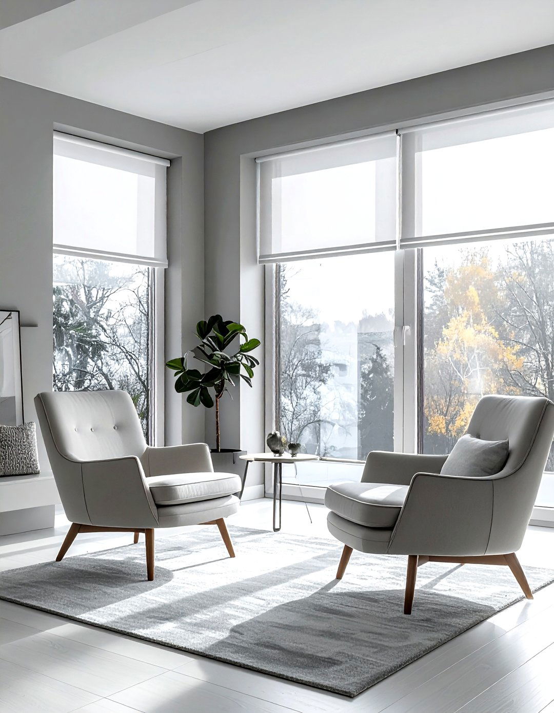 Frosted Window - 30 living room window ideas