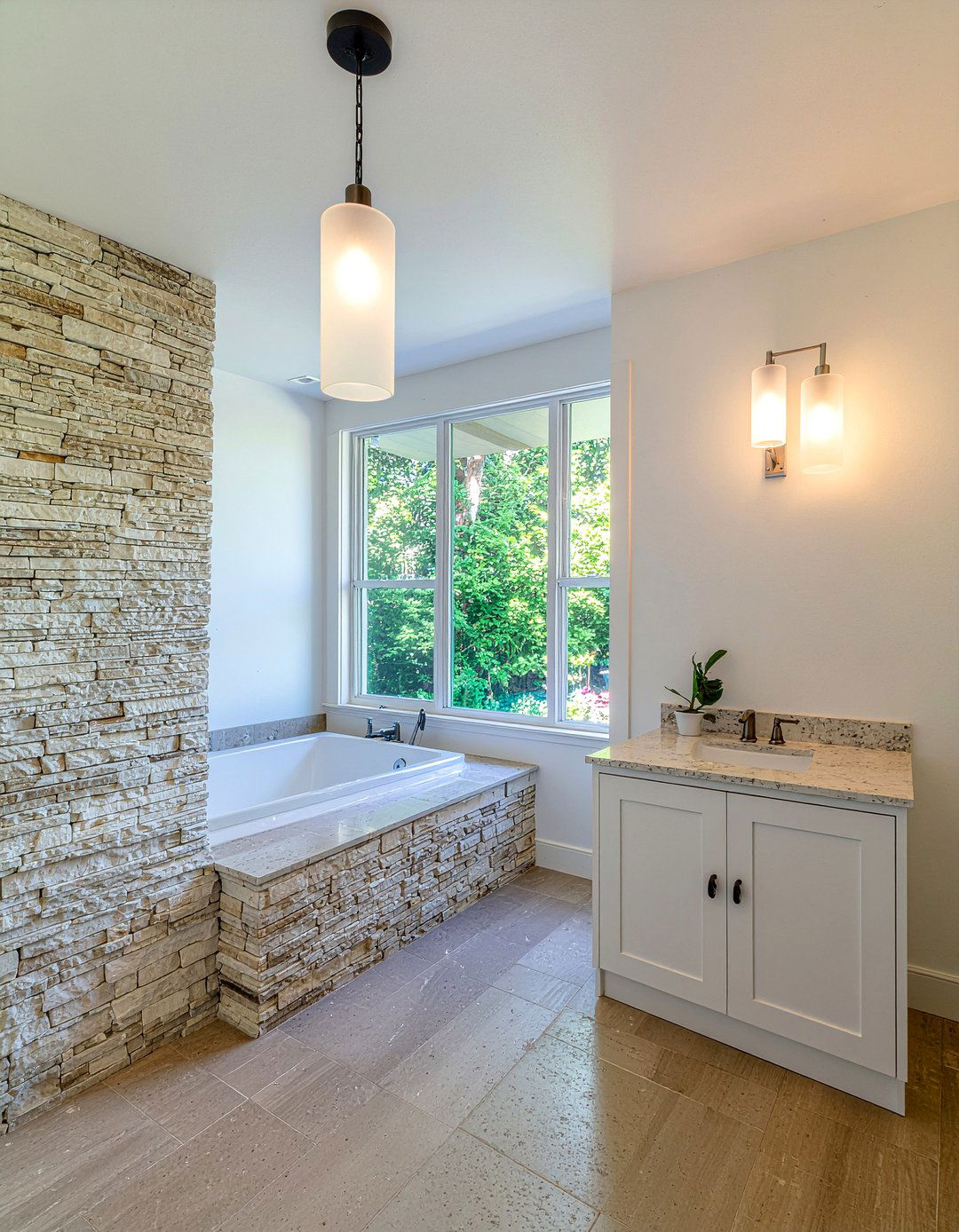 Frosted glass sconce - 30 bathroom lighting statement ideas