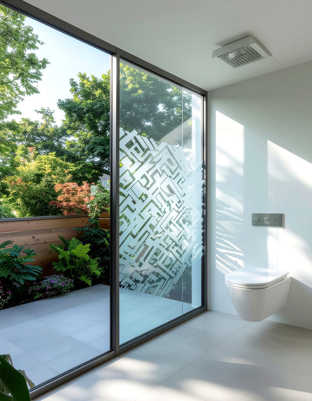 Frosted window decals bathroom - 30 bathroom privacy window ideas