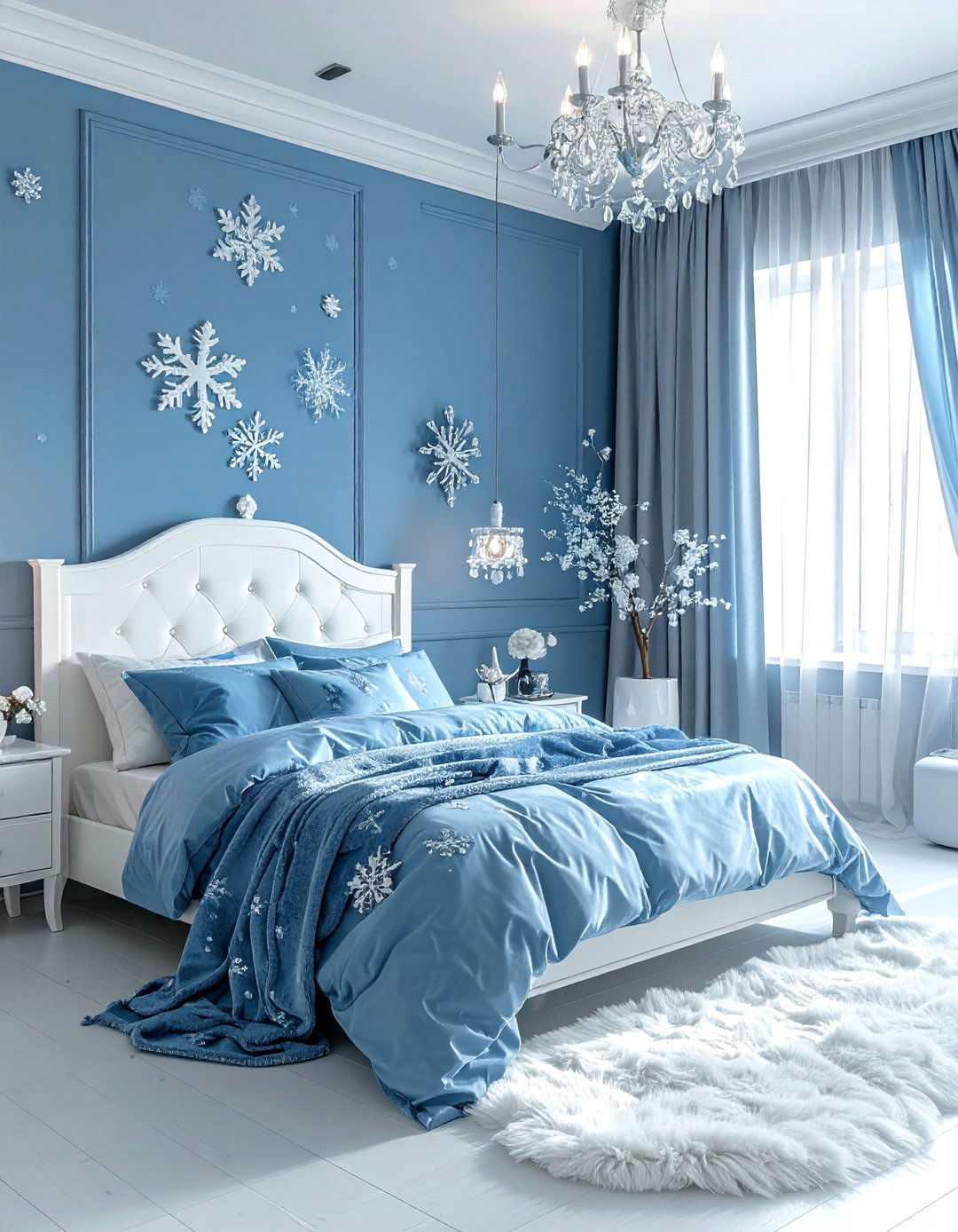Frozen Blue Bedroom - 30 character home decor ideas