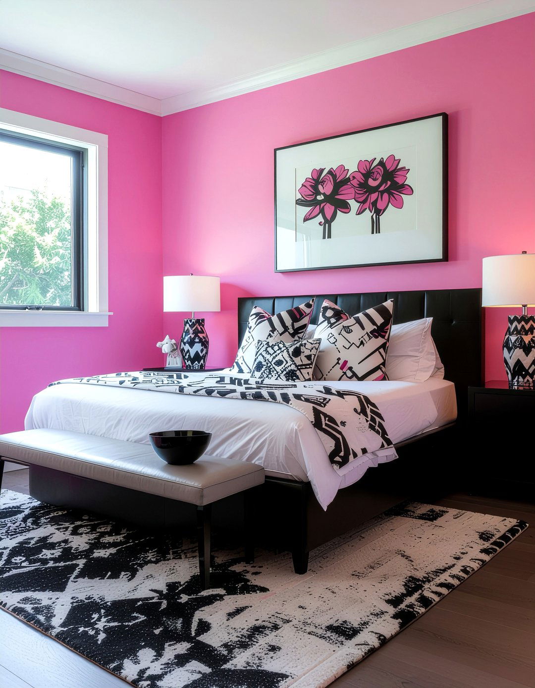 Fuchsia pink bedroom - 30 bold color bedroom ideas