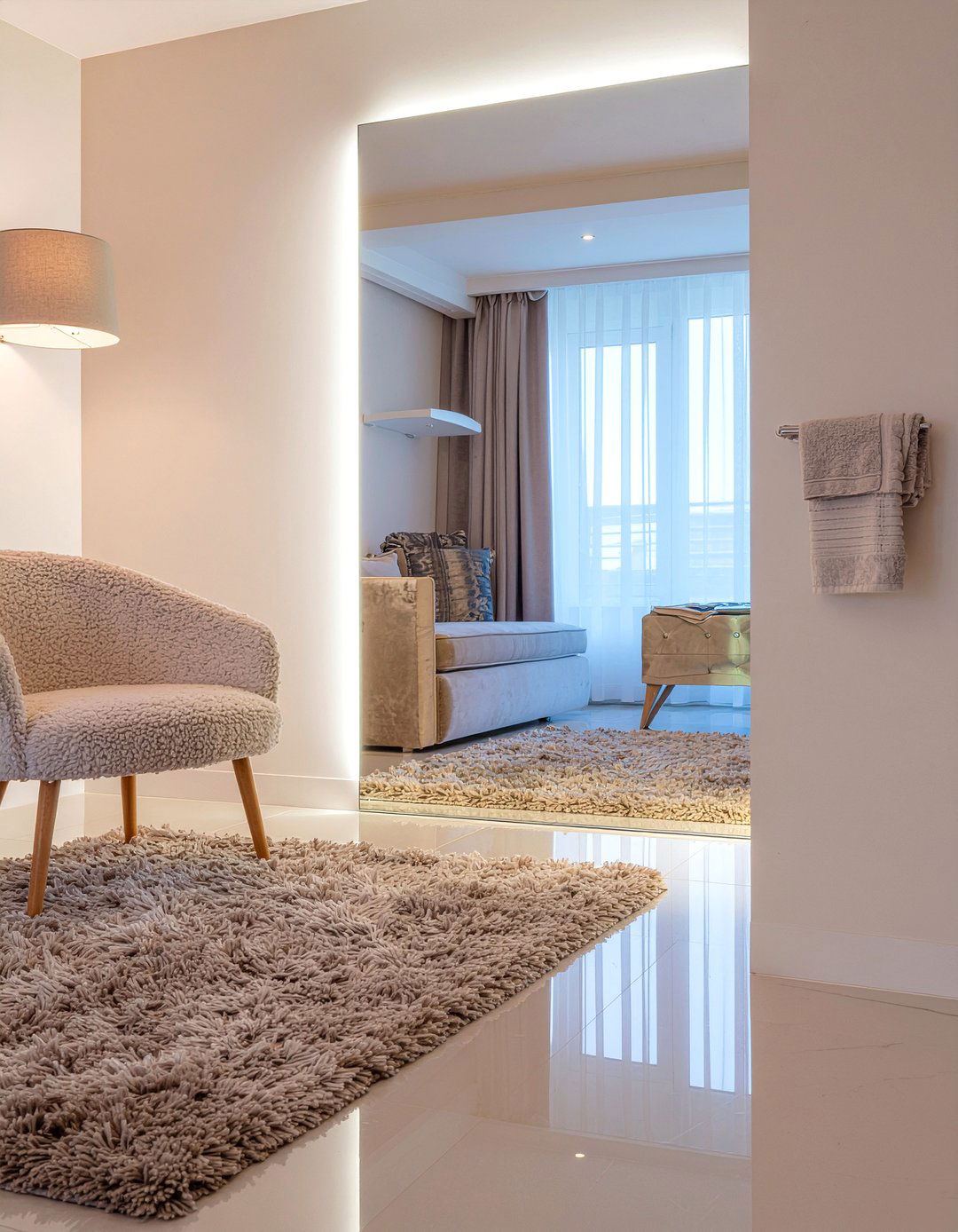 Full Length LED Mirror - 30 LED bathroom mirror ideas