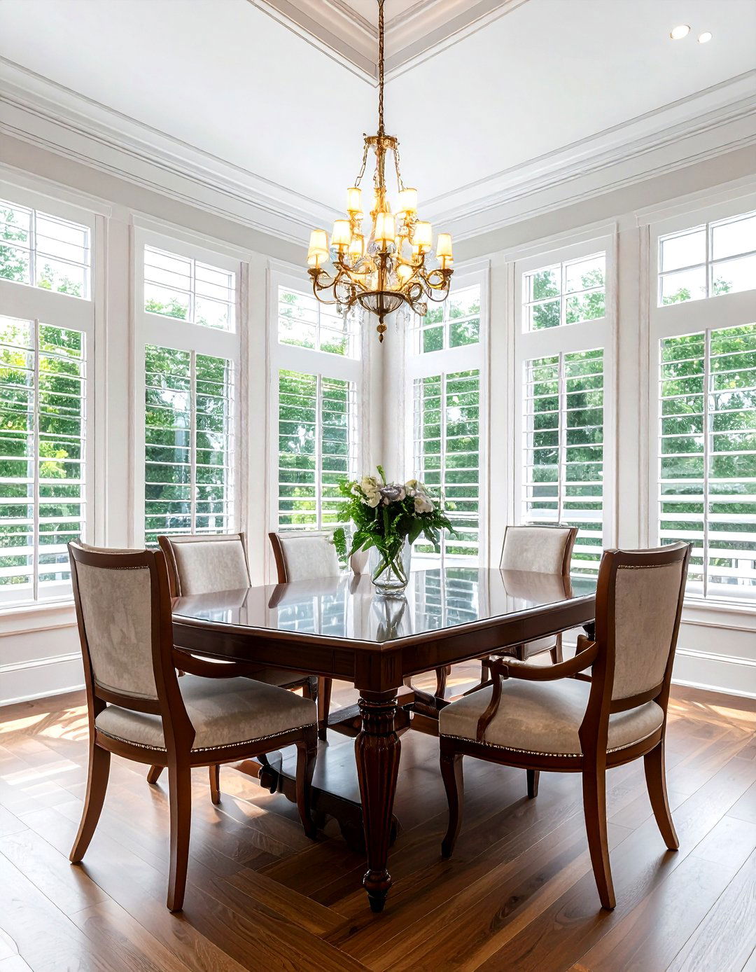 Full height shutters - 30 dining room shutter ideas