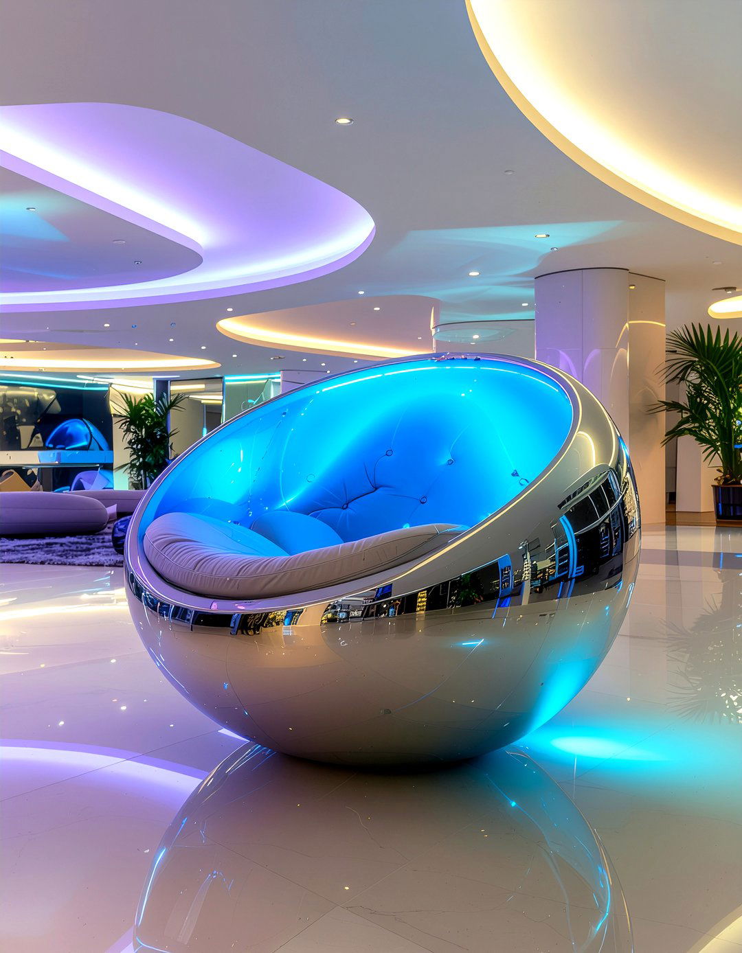 Futuro Ball Chair - 30 living room ball chair ideas