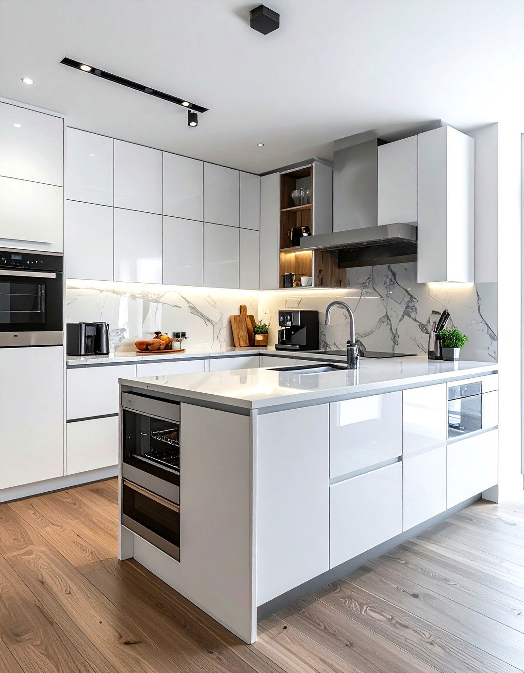 G shaped kitchen appliance garage - 30 G-shaped kitchen ideas