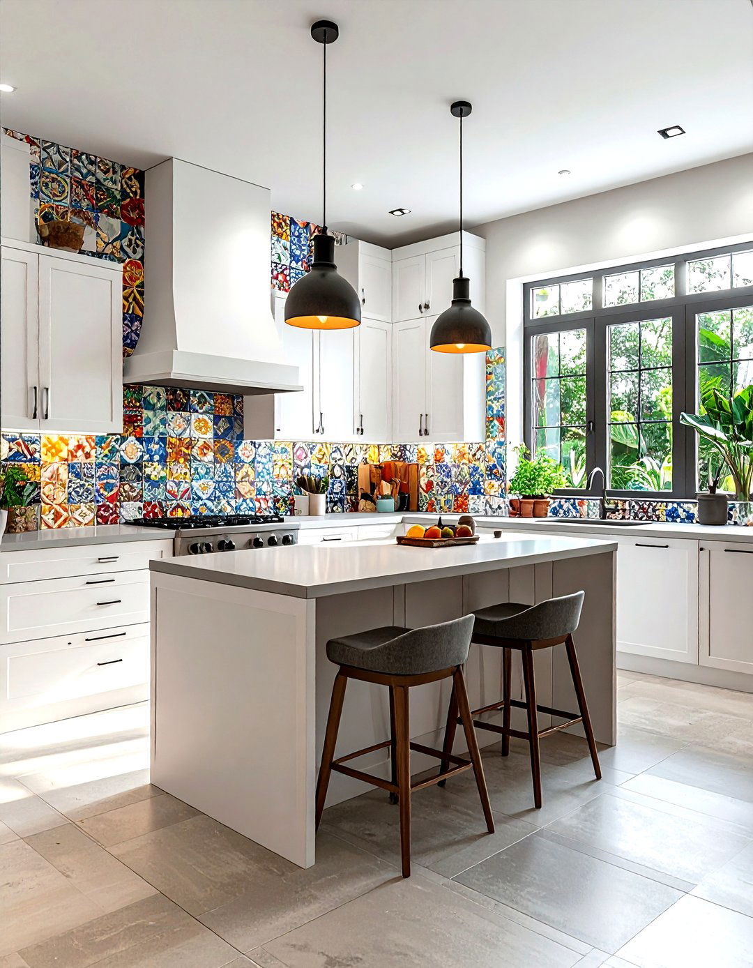 G shaped kitchen with tile backsplash - 30 G-shaped kitchen ideas