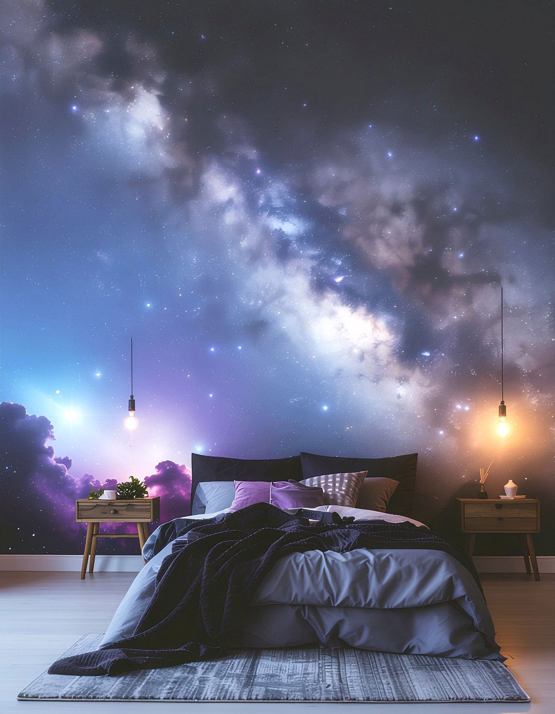 Galaxy Ceiling Mural - 30 preschooler bedroom ideas