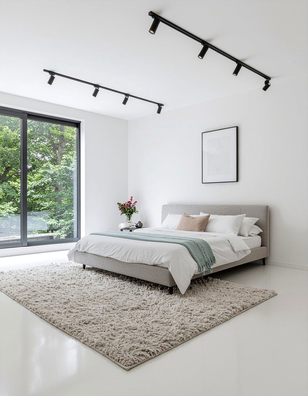 Gallery Style White Bedroom - 30 bedroom white walls