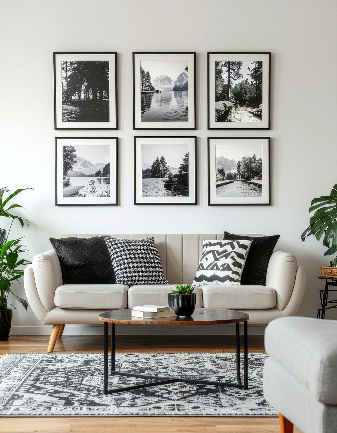 Gallery Wall - 30 family friendly living room ideas