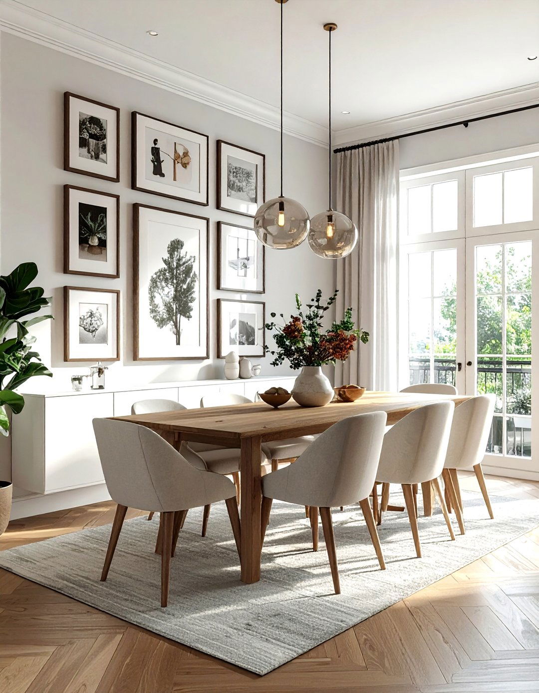 Gallery Wall - 30 stylist dining room ideas