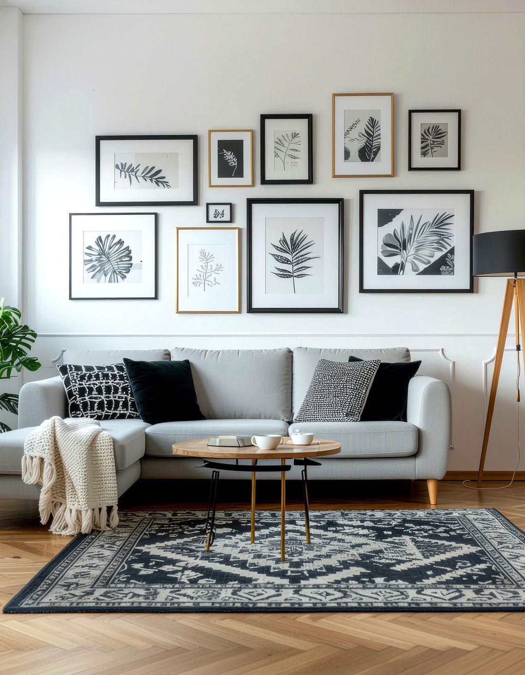 Gallery Wall - 30 cheap living room ideas