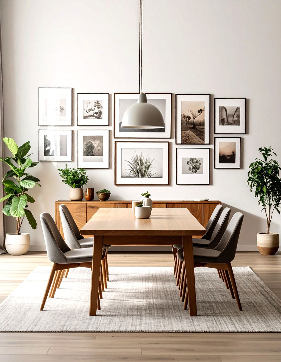 Gallery Wall Backdrop - 30 dining room furniture placement