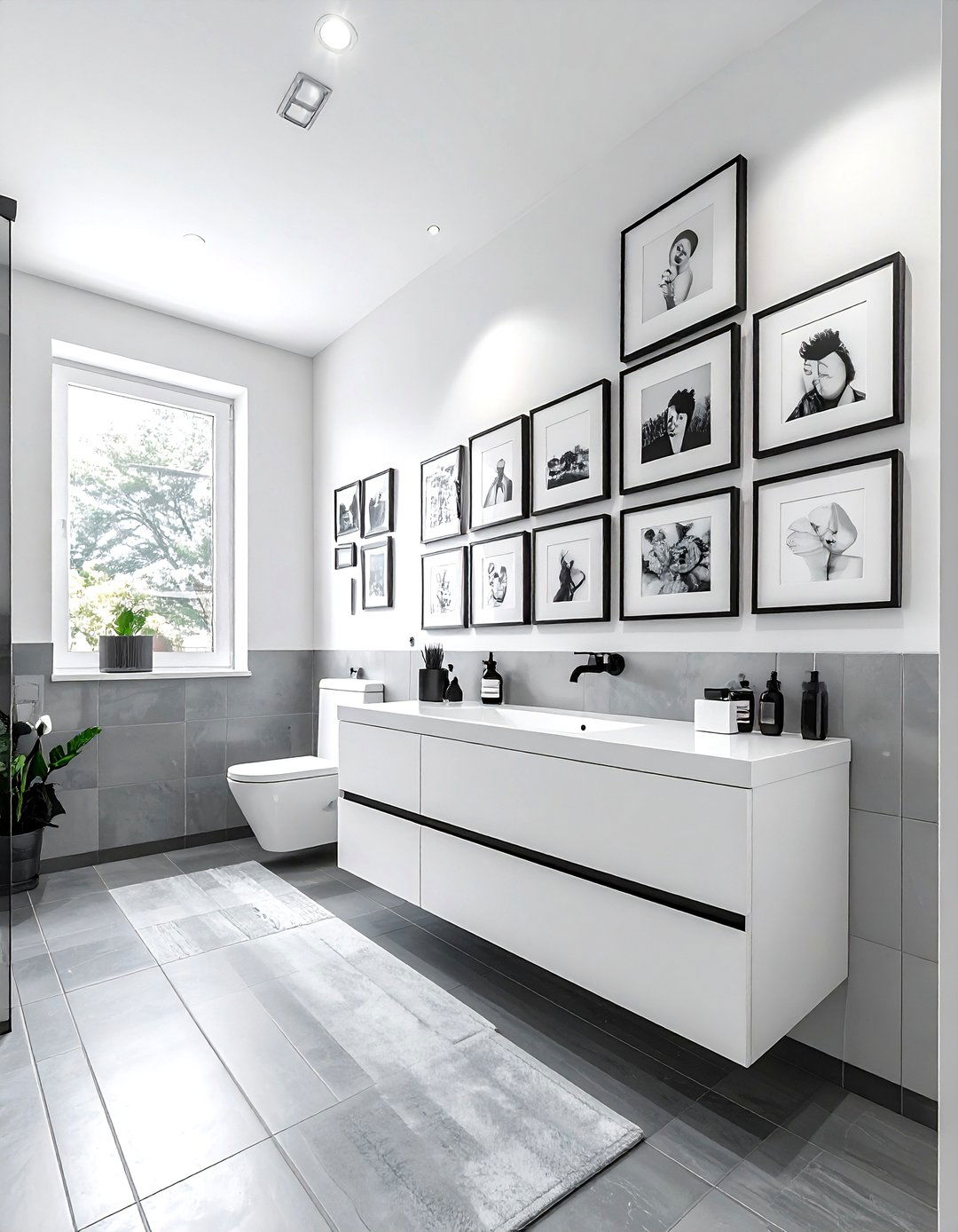 Gallery Wall Bathroom - 30 teen bathroom ideas