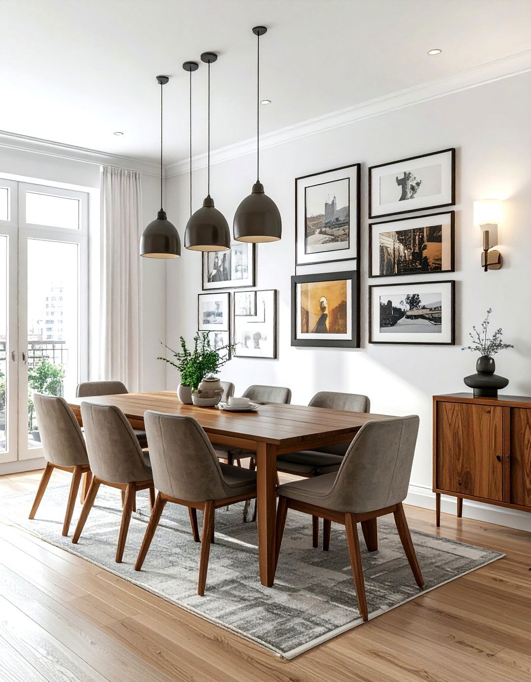 Gallery Wall Dining Room - 30 cozy evening dining room ideas