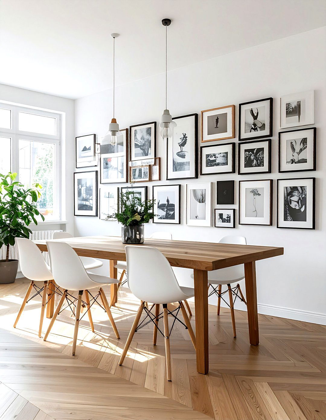 Gallery Wall Dining Room - 30 rectangular dining room ideas