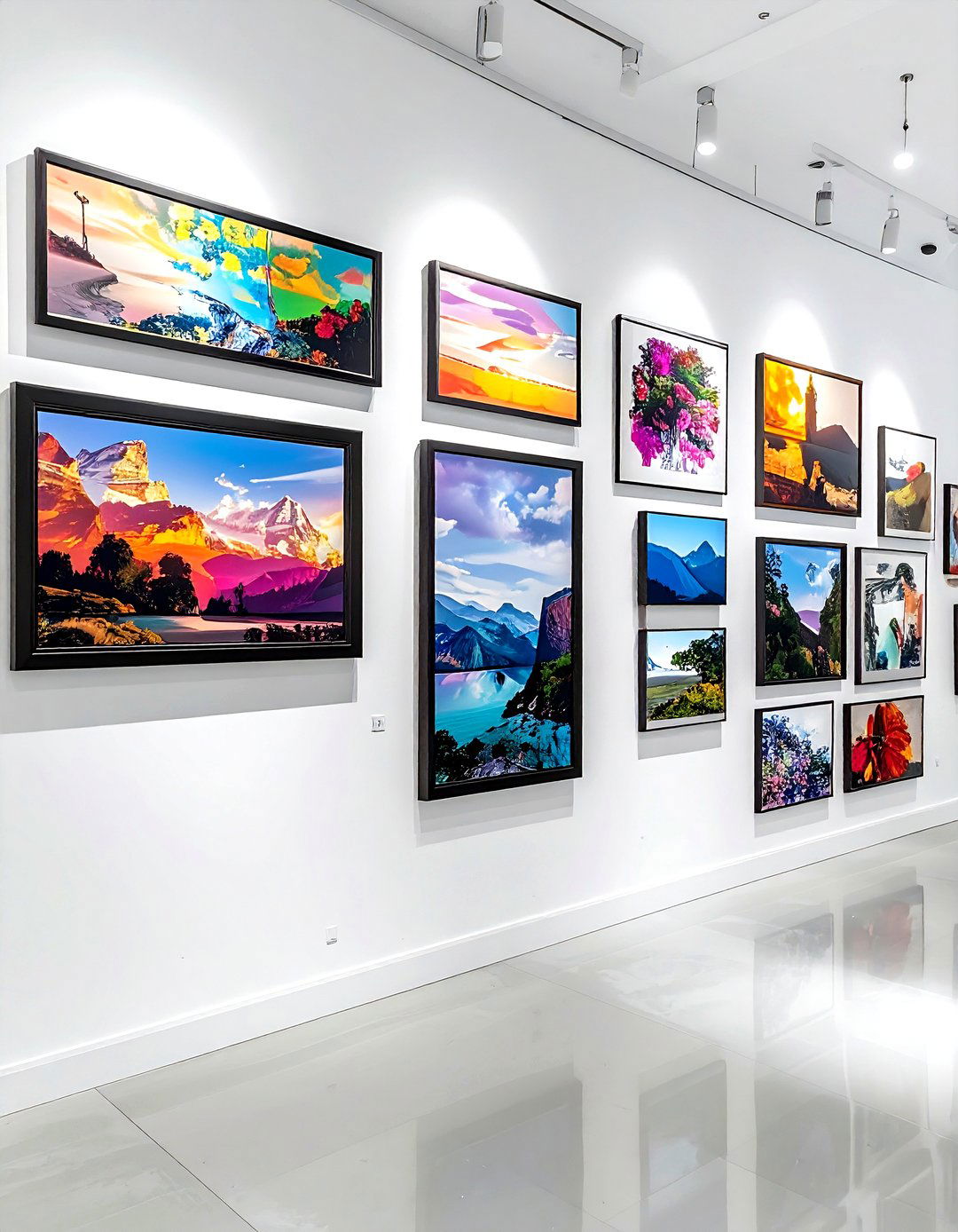 Gallery Wall Layout - 30 living room finishing touches ideas