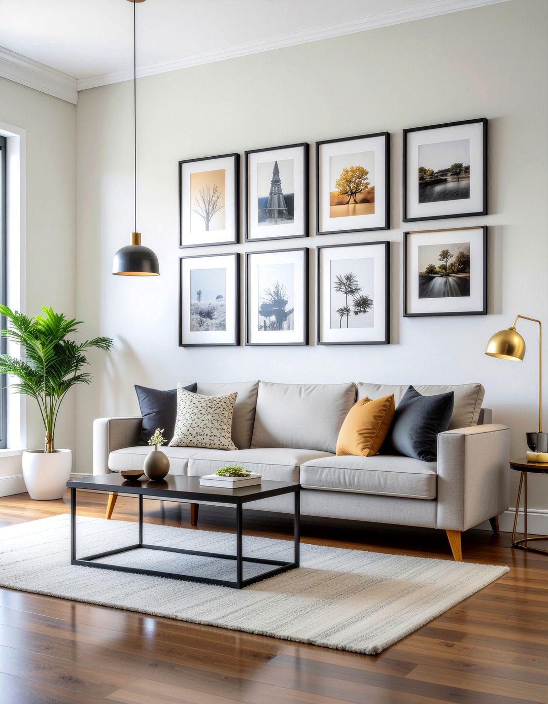 Gallery Wall Layout - 30 living room improvement ideas