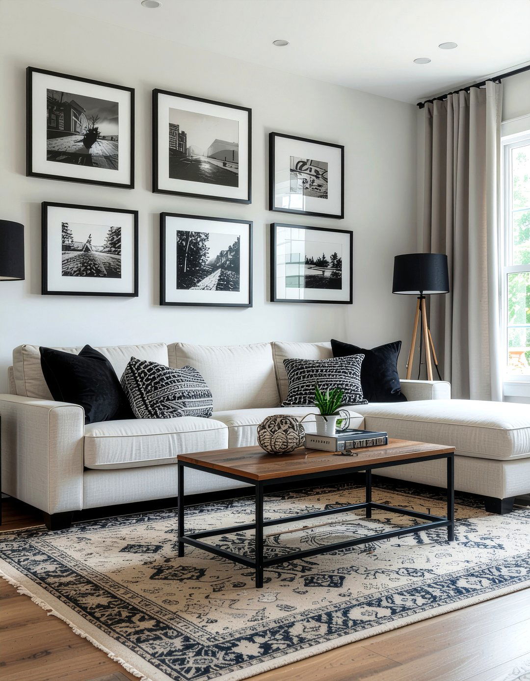 Gallery Wall Layout - 30 one day living room ideas